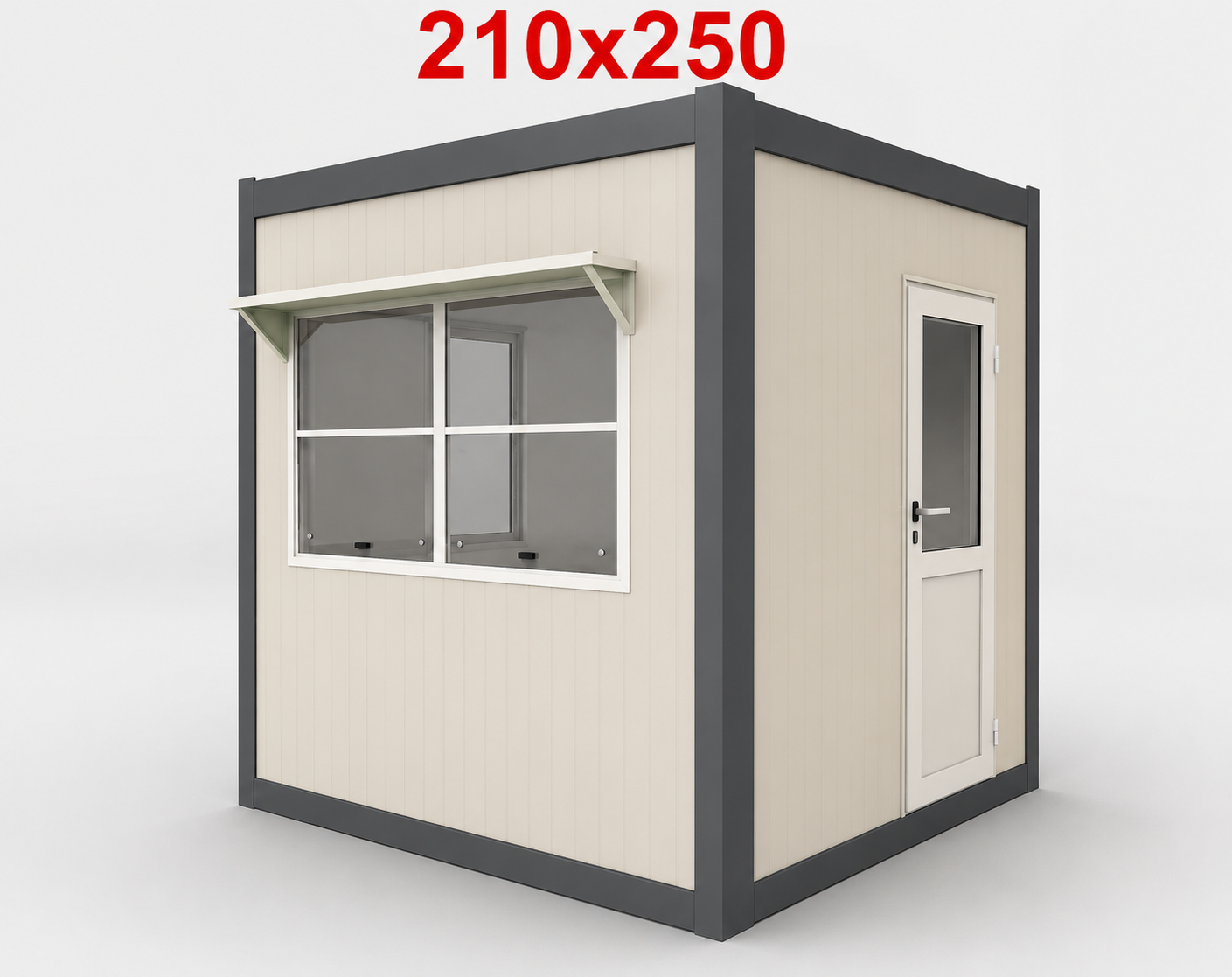 210x250 Büfe Panel Kabin - Dış Görünüş