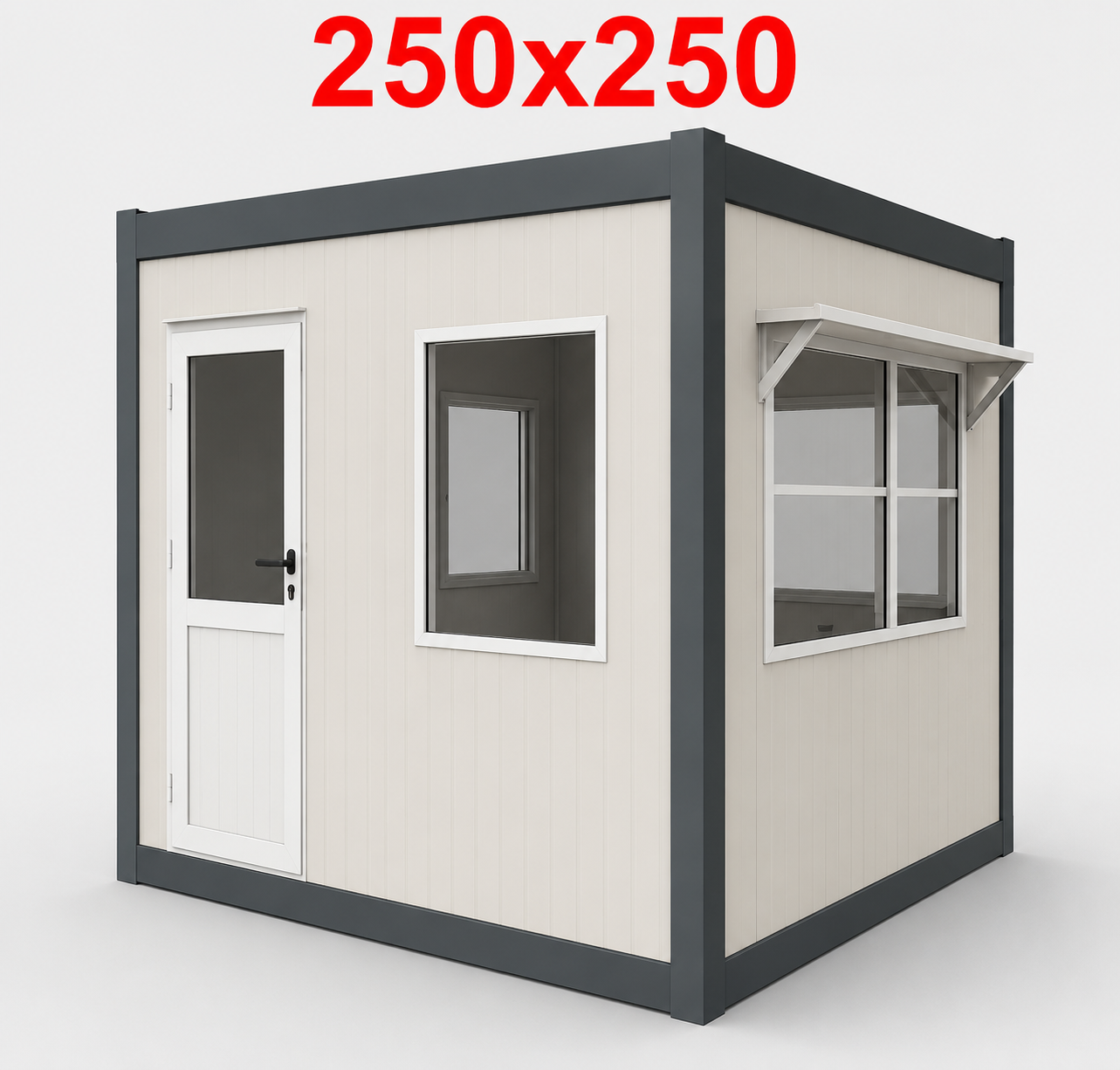 250x250 Büfe Panel Kabin - Dış Görünüş