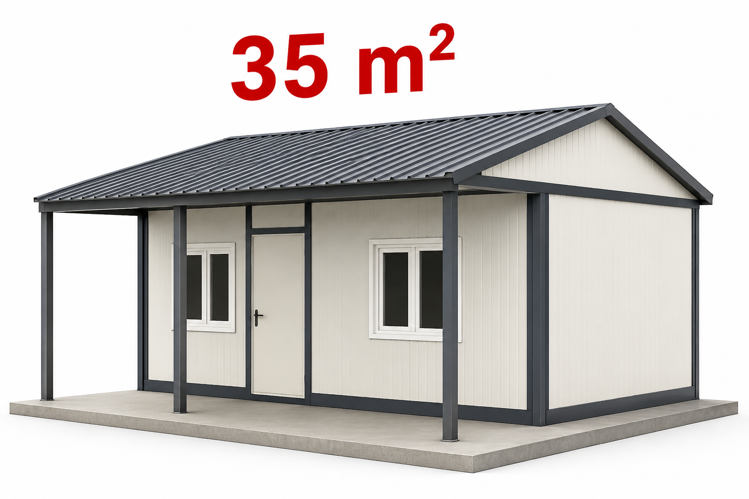 35 m² Konteyner Ev - Dış Görünüş