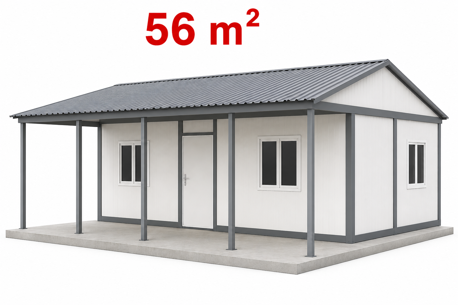 56 m² Konteyner Ev - Dış Görünüş