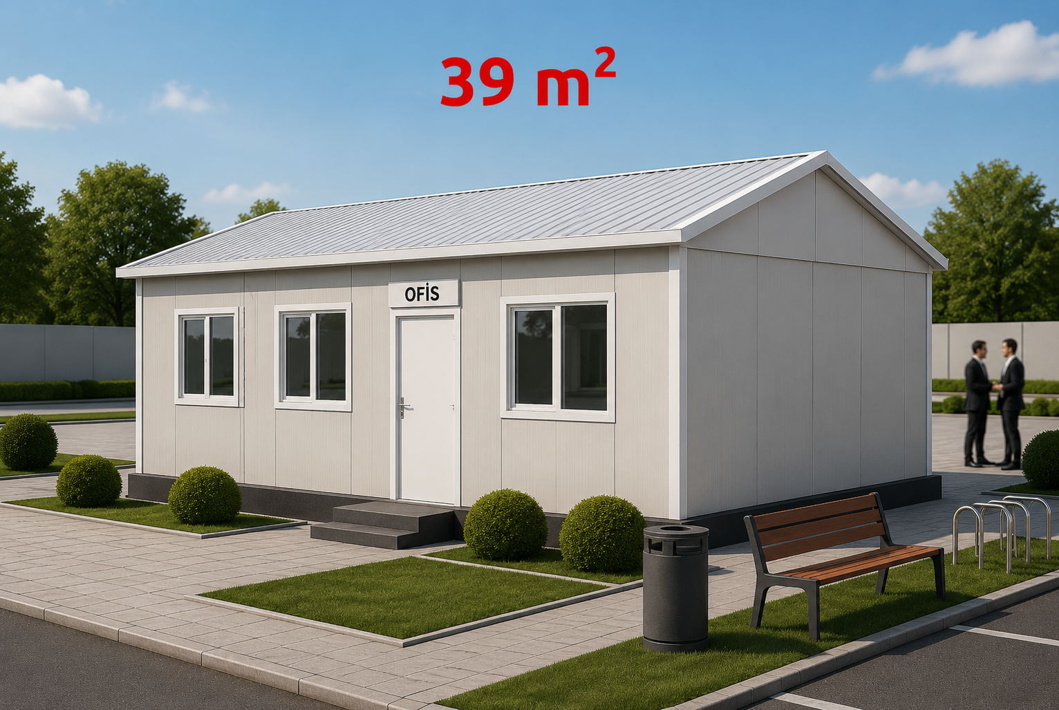 39 m² Prefabrik Ofis - Dış Görünüş