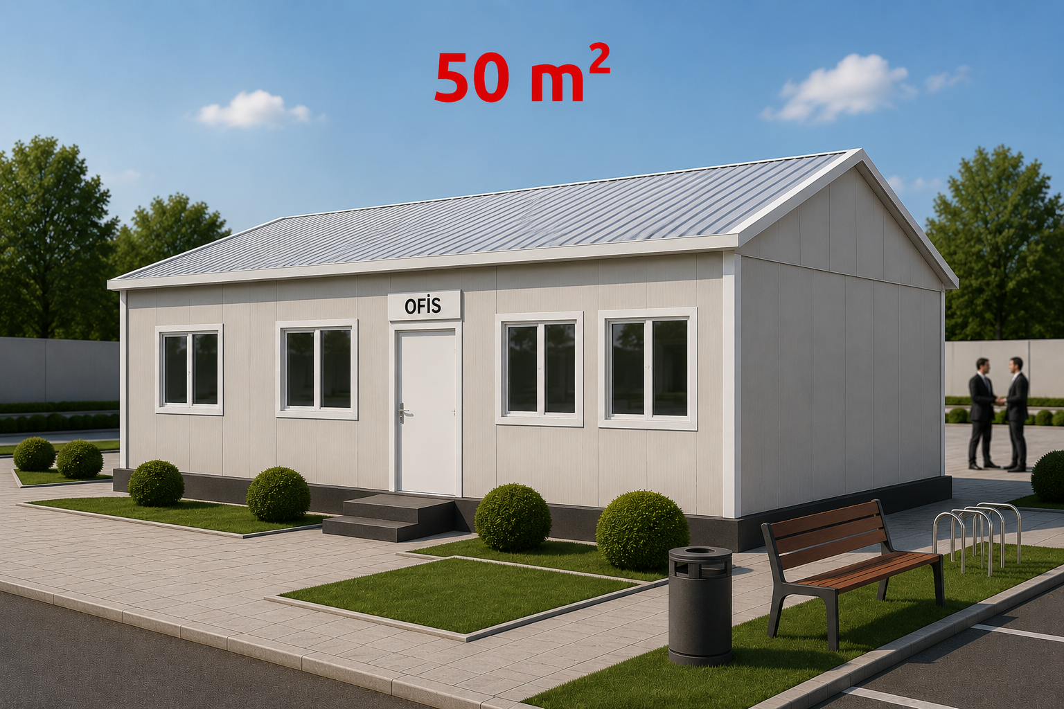 50 m² Prefabrik Ofis - Dış Görünüş