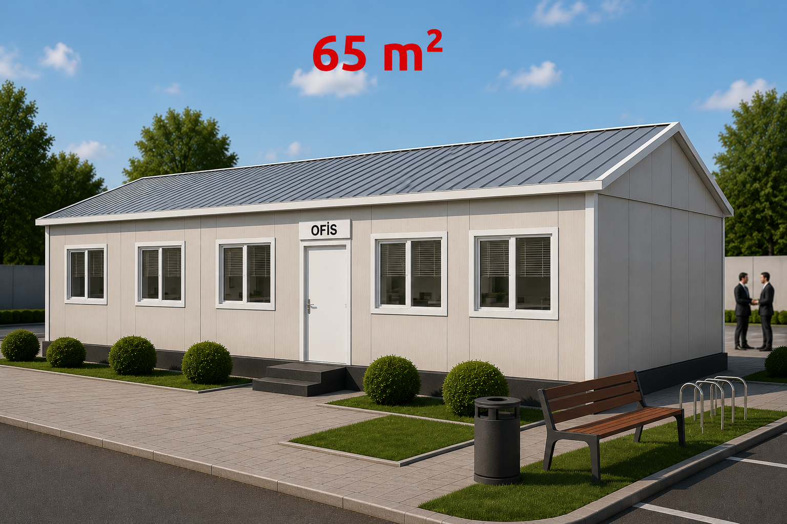 65 m² Prefabrik Ofis - Dış Görünüş