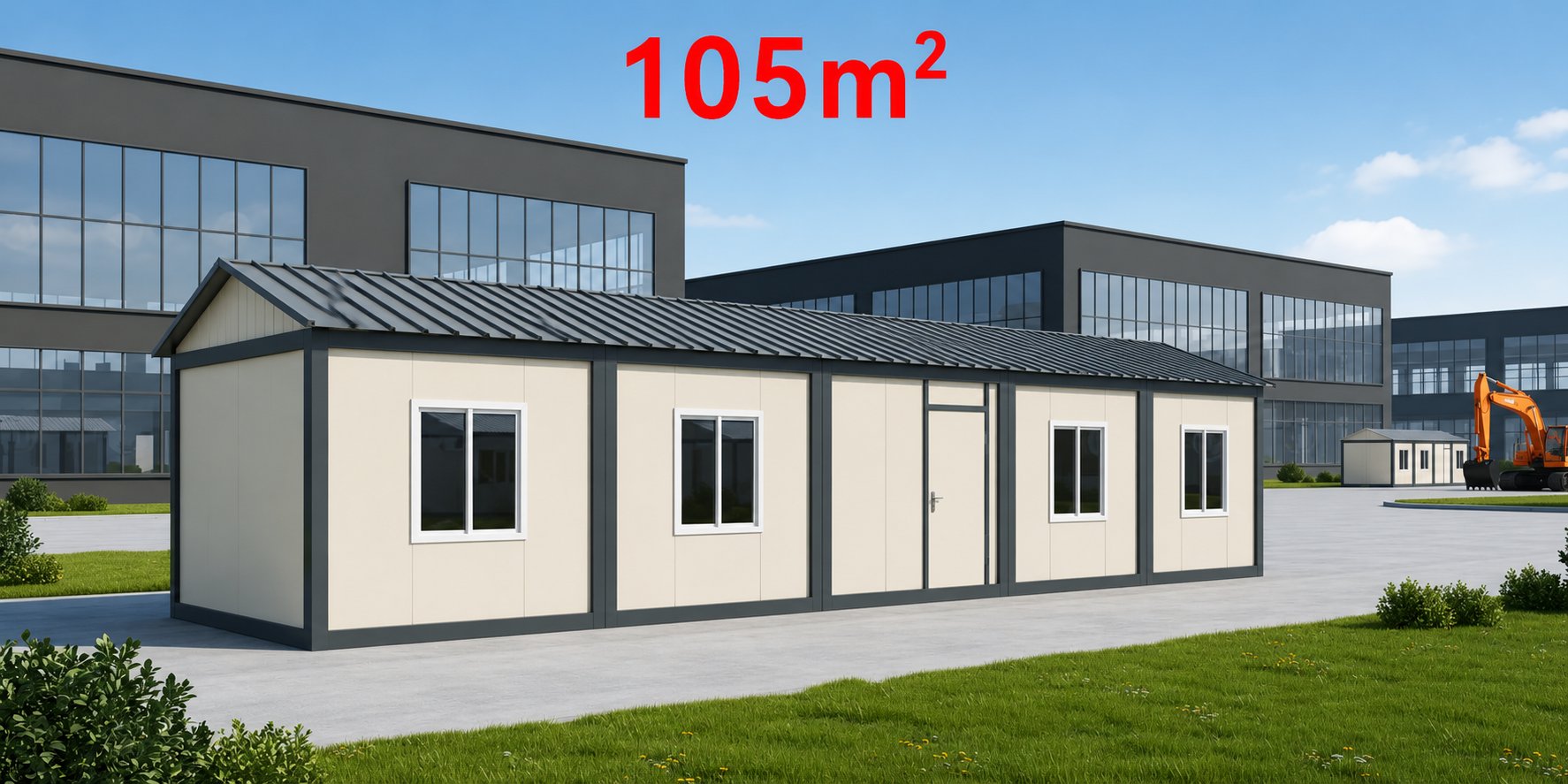 105 m² Birleşimli Ofis Konteyner - Dış Görünüş