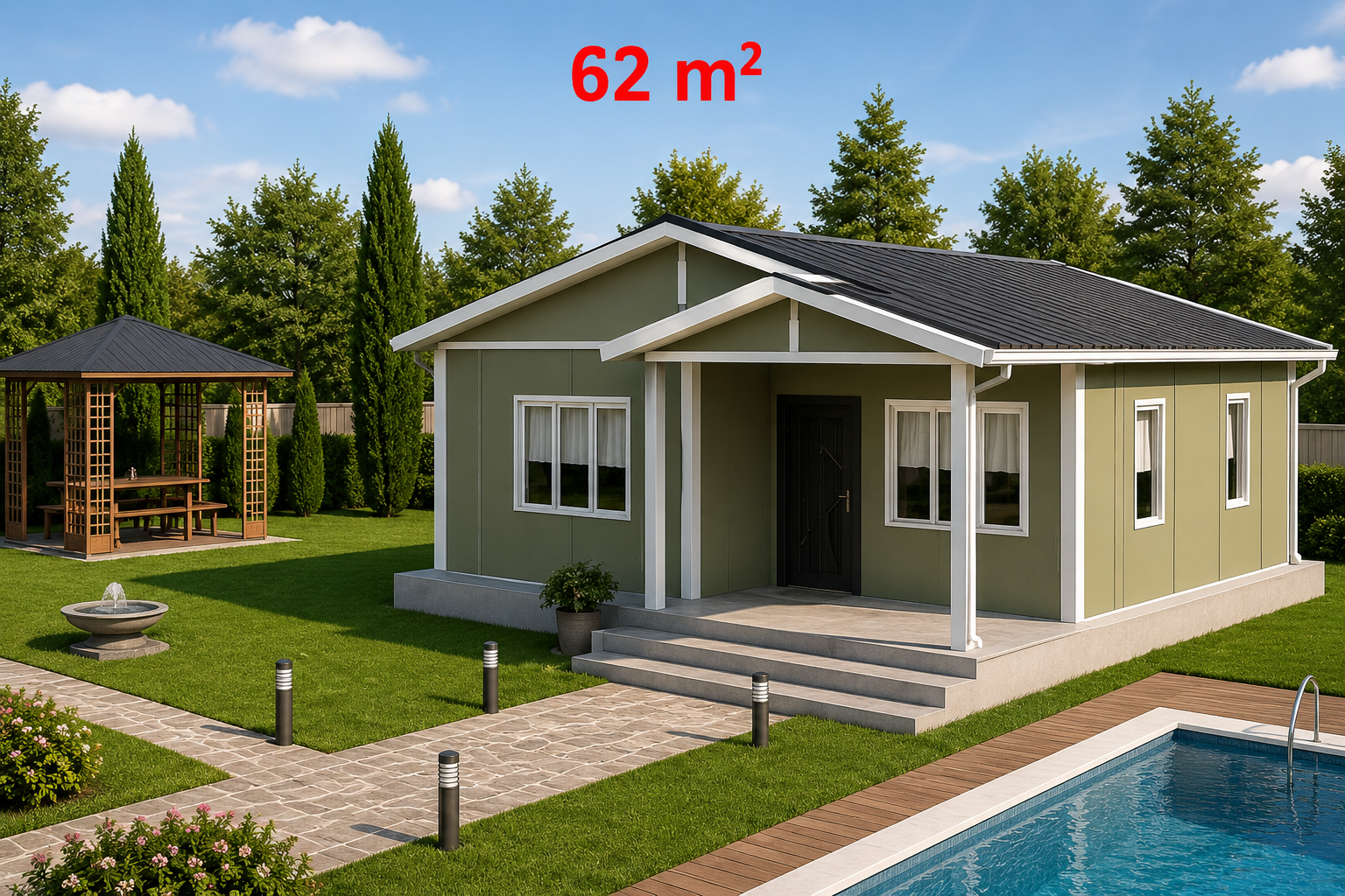 62 m² Prefabrik Ev - Dış Görünüş