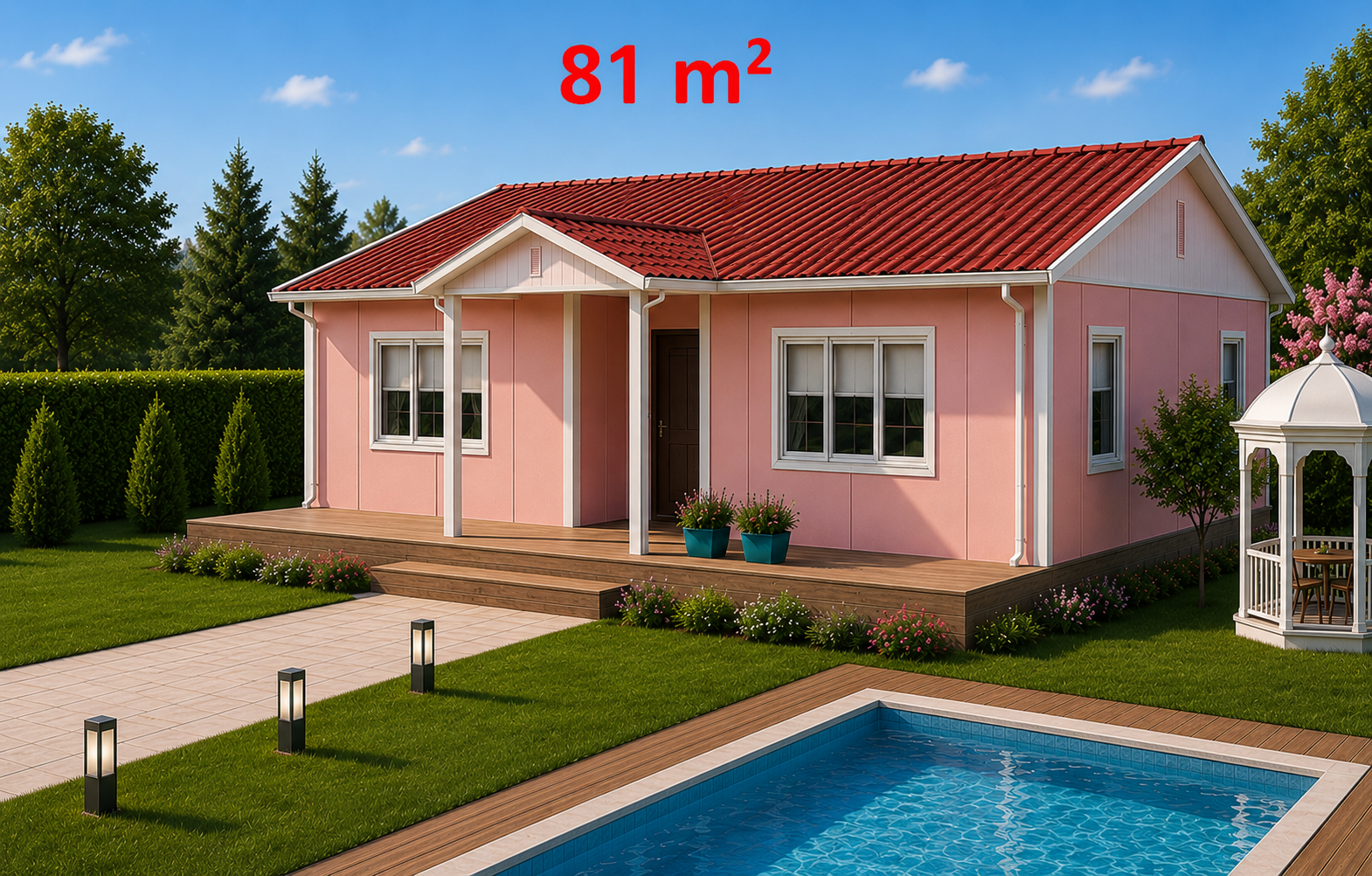 81 m² Prefabrik Ev - Dış Görünüş