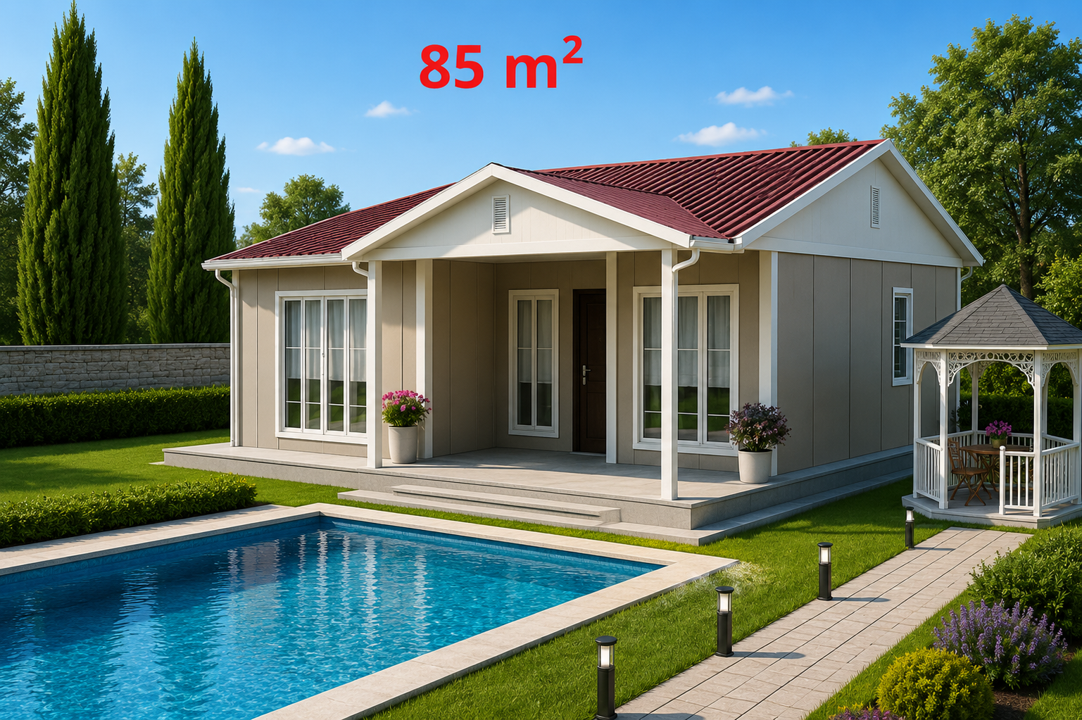 85 m² Prefabrik Ev - Dış Görünüş