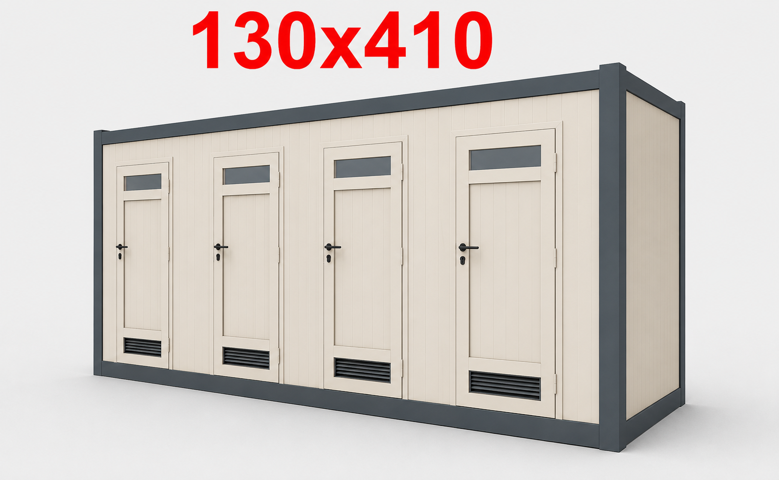 130x410 WC+Duş Panel Kabin - Dış Görünüş