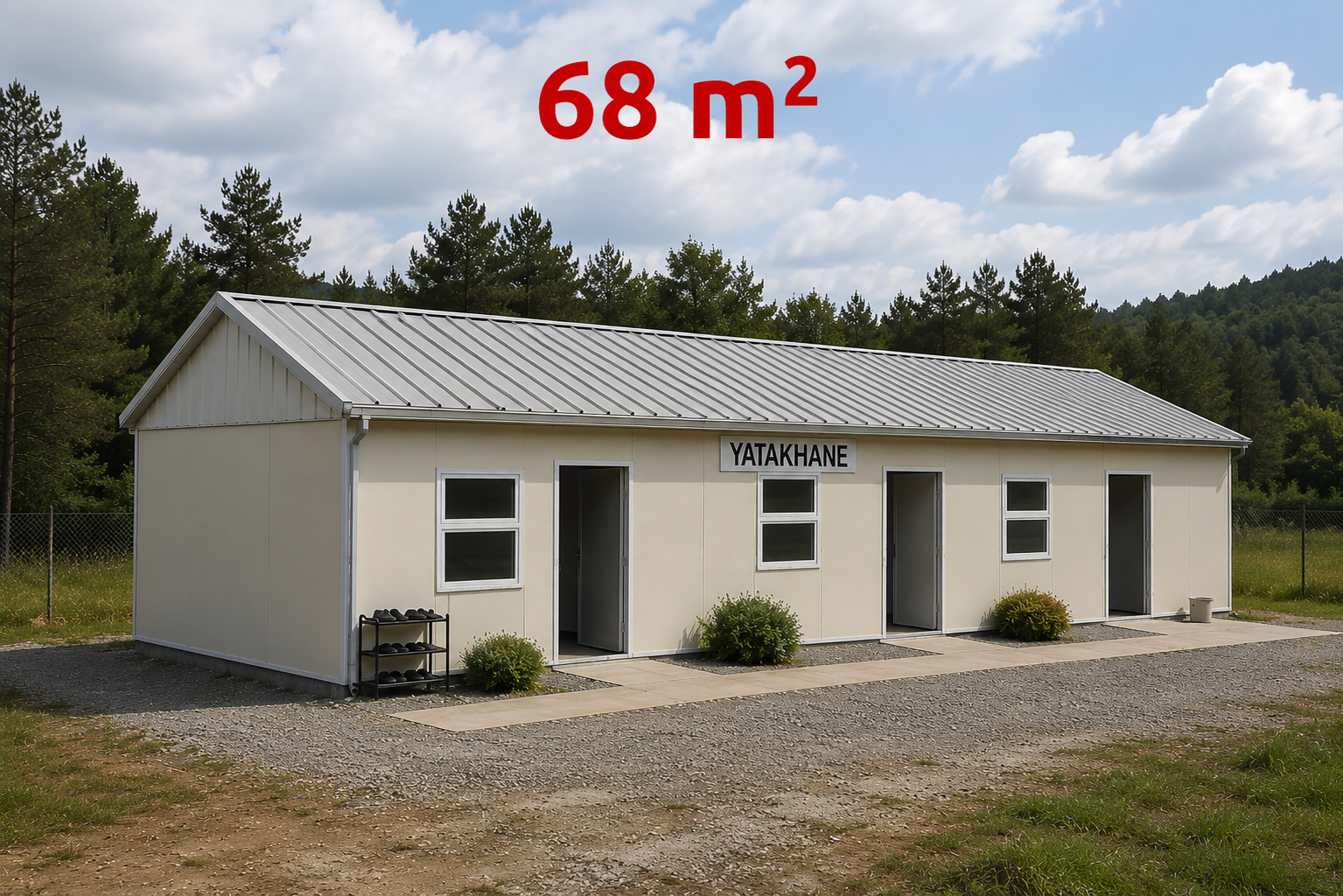 68 m² Prefabrik Yatakhane - Dış Görünüş