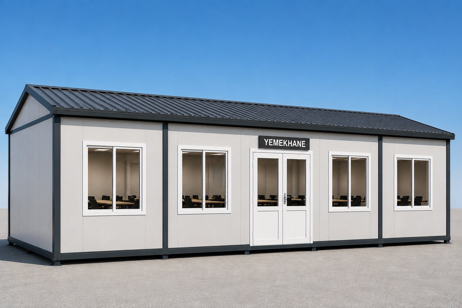 60 m² Yemekhane Konteyner - Dış Görünüş