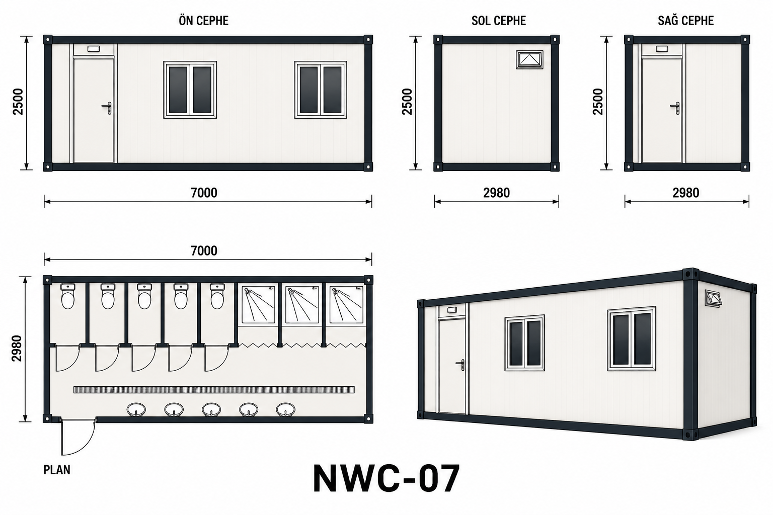 WC Konteyner NWC-07 - Proje