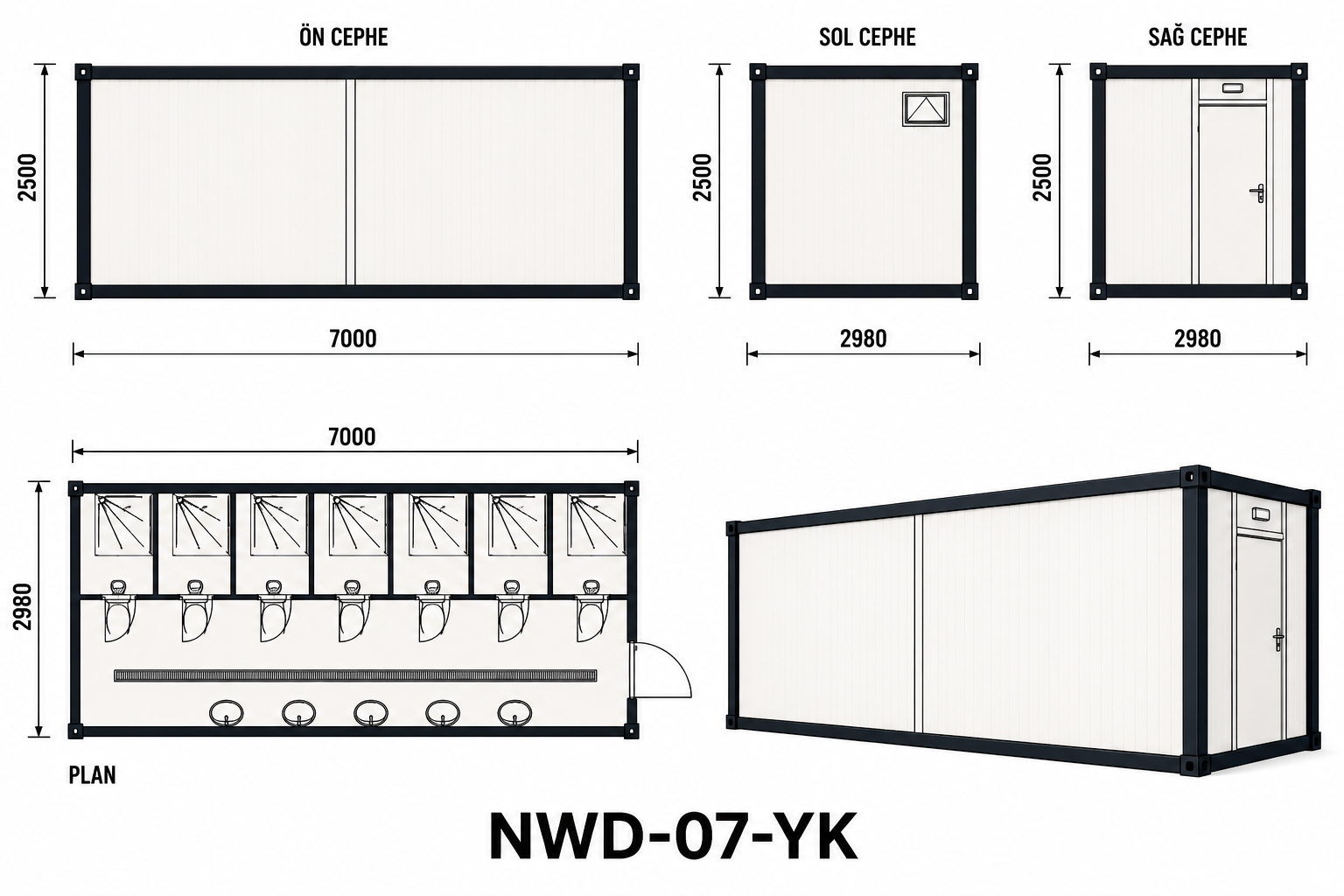 Duş Konteyner NWD-07-YK - Proje