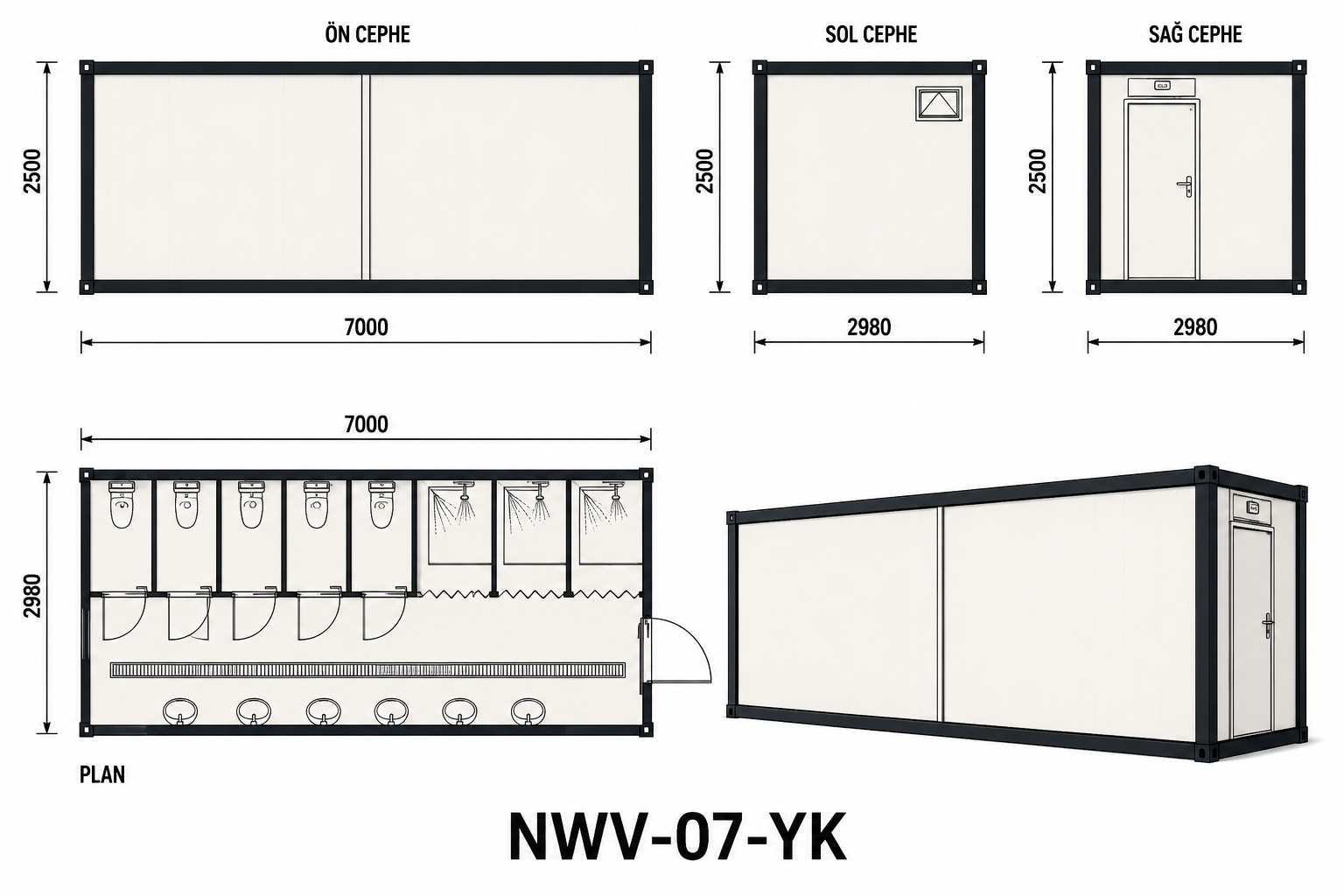WC Konteyner NWV-07-YK - Proje