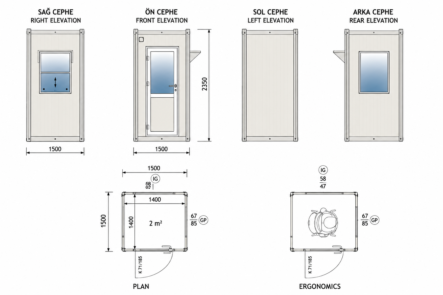 150x150 Panel Kabin - Proje